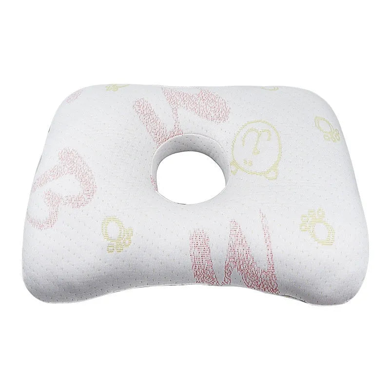Single hole ear pillow for adults in grey, measuring 39 by 28 centimetres.
