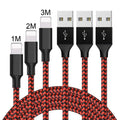 Braided fast-charging Micro USB cable for Android phones in black and white colour.