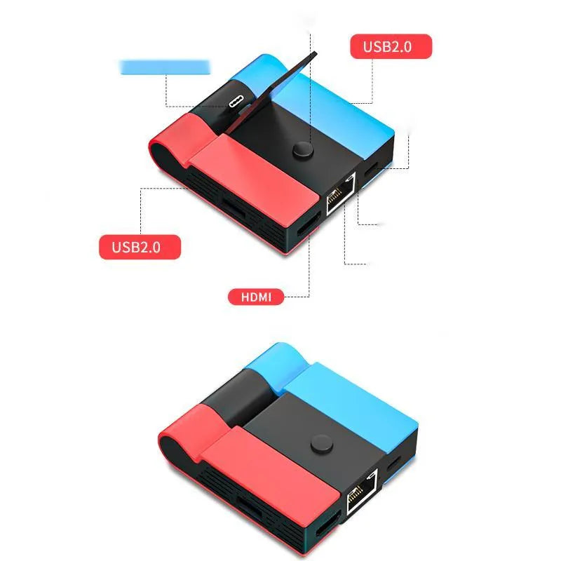 Portable game console adapter with aluminium alloy housing for 4K HD projection to a TV.