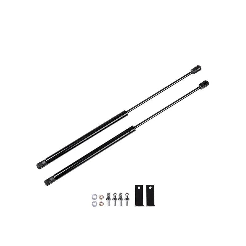 Black automotive engine hood hydraulic support rod for Mazda CX5 with mounting fittings