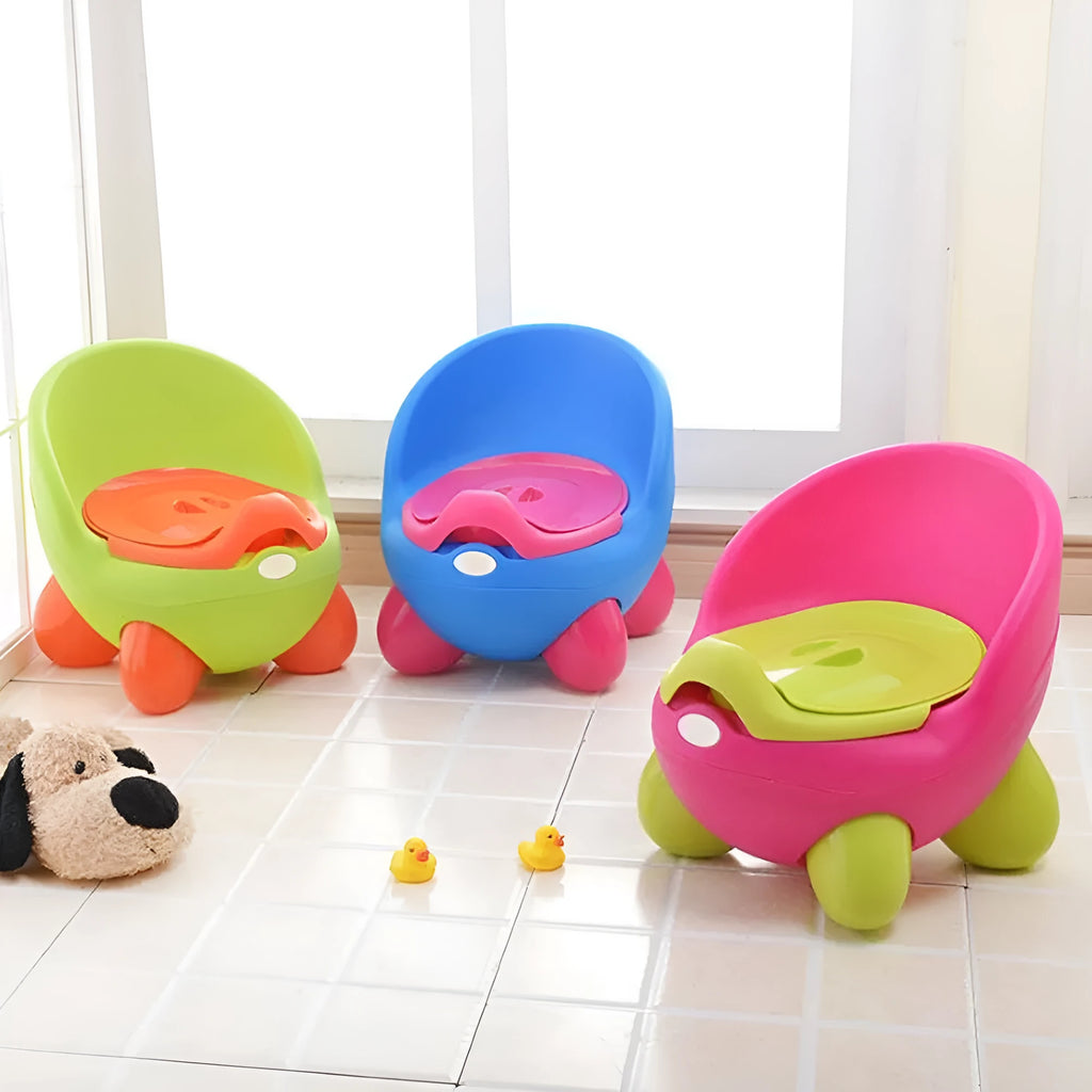 Dandan children's plastic toilet training stool with baby seat in blue colour