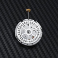 8215 automatic watch movement replacement with silver stainless steel 25mm diameter