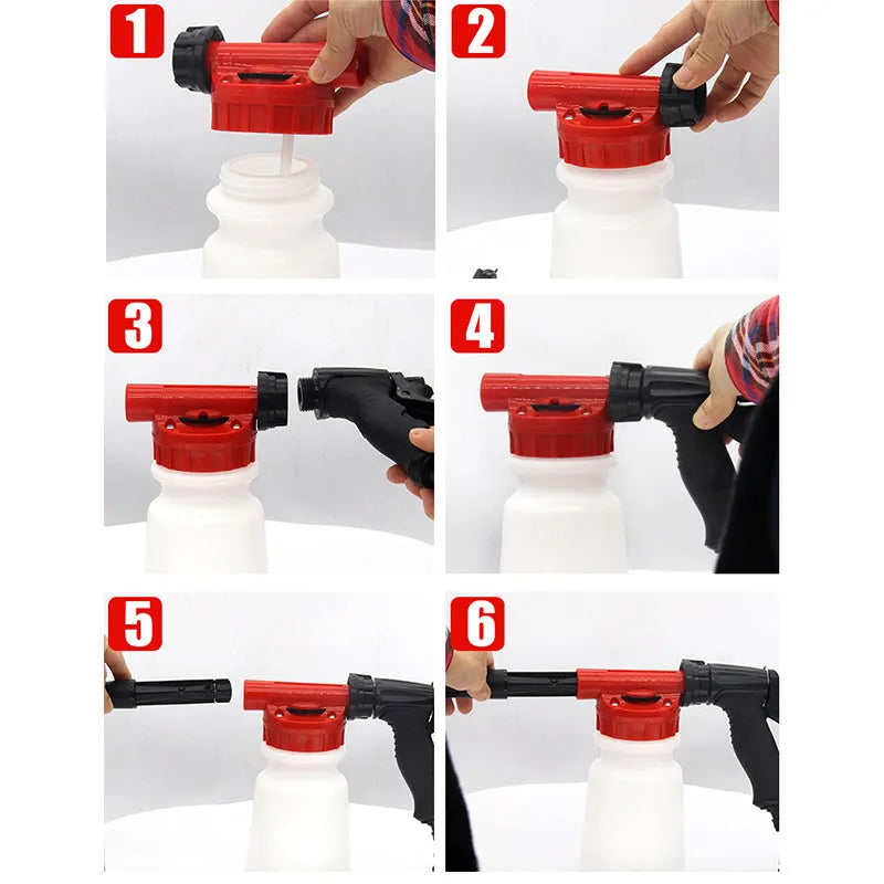 Handheld foam pot high pressure water gun sprayer for garden use