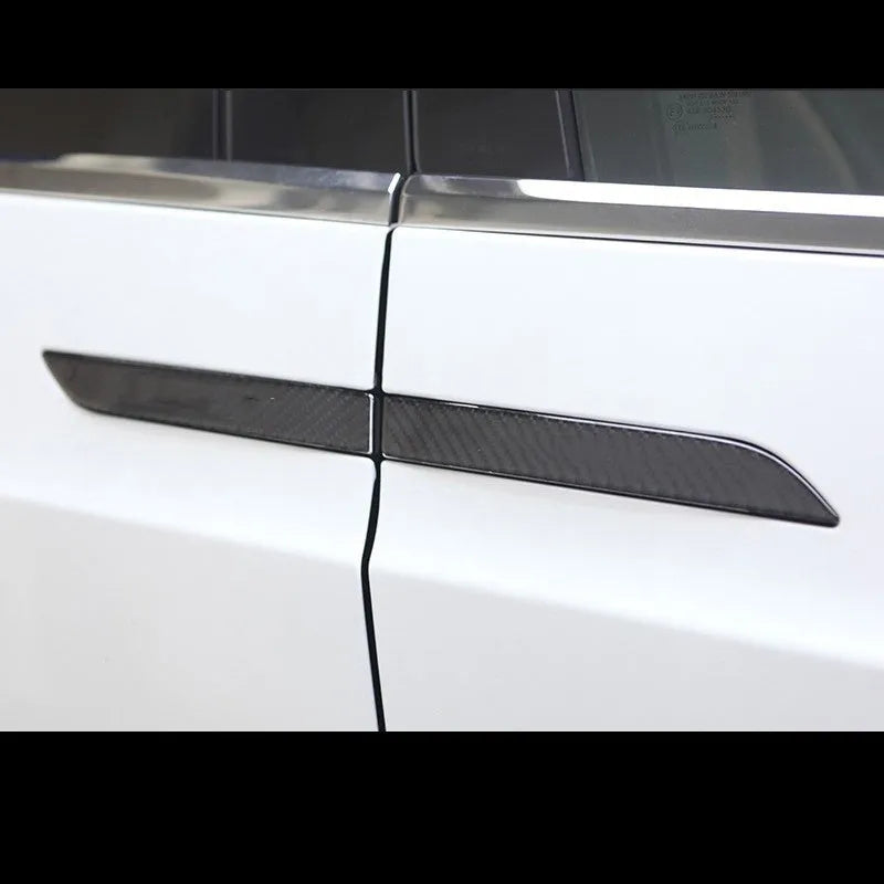 Carbon fibre door handle protection stickers for vehicle scratch prevention