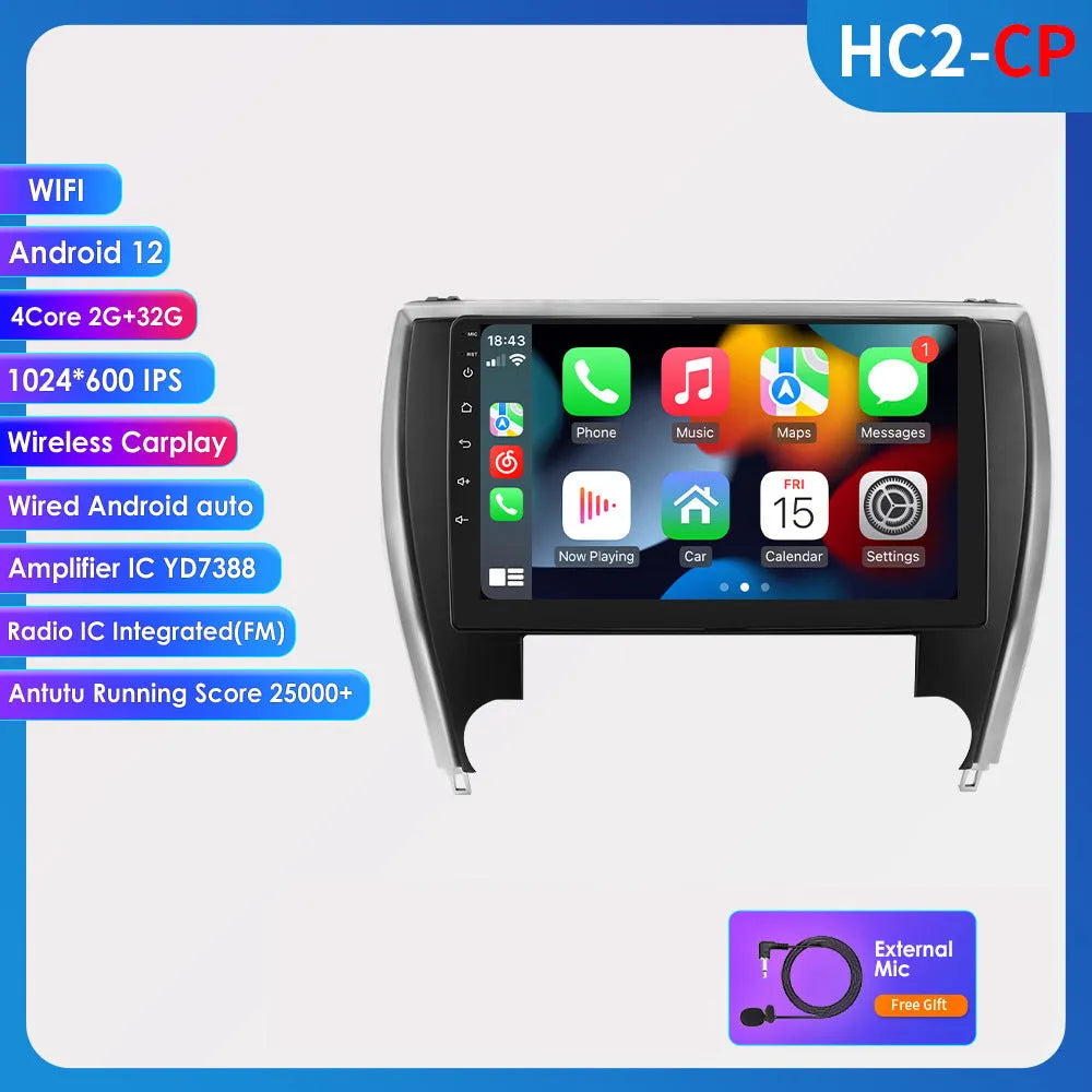 10-inch car stereo MP5 navigation unit for 2015 Toyota Camry dashboard installation