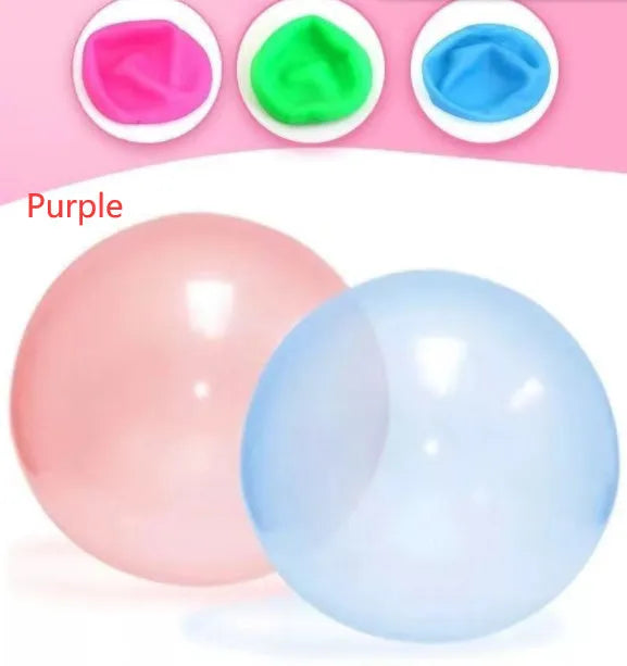 Inflatable TPR bouncy ball in pink, yellow, green, and blue colours with size options from 40 cm to 120 cm diameter