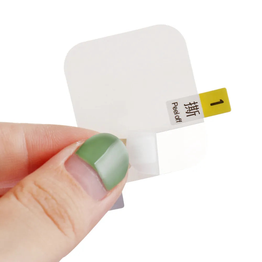 Full coverage hydrogel screen protector for Apple Watch Series 3 and Series 4.