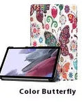 Lenovo Tab P12 protective case in apricot colour with a 3-fold stand open, showing the magnetic closure.