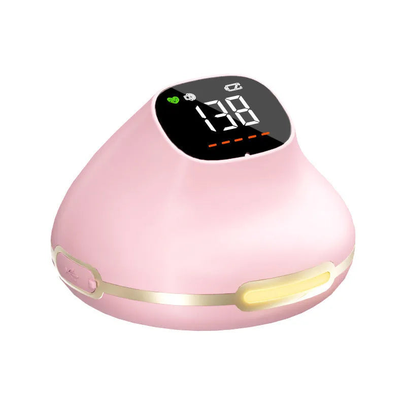 One-piece maternity home foetus ECG monitor in pink with USB charging cable for portable fetal heart rate monitoring