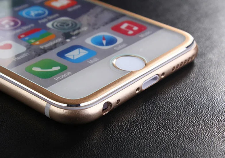 Titanium alloy tempered glass screen protector for iPhone in black, 3D full screen cover with anti-scratch properties