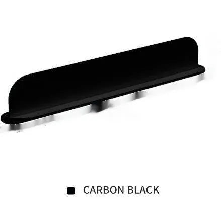 Silicone kitchen sink water blocking plate in black, blue, and grey colours showing 52x5x85mm dimensions