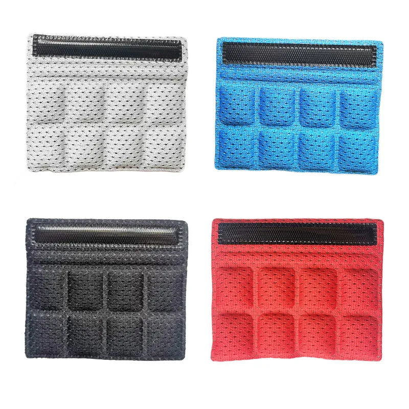 Universal cycling helmet sponge liner with Velcro chin pad in blue, black, red, or grey