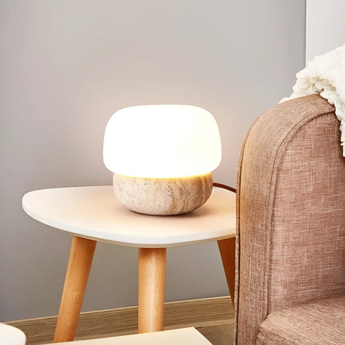 Retro creative bedside lamp with button switch measuring 18cm