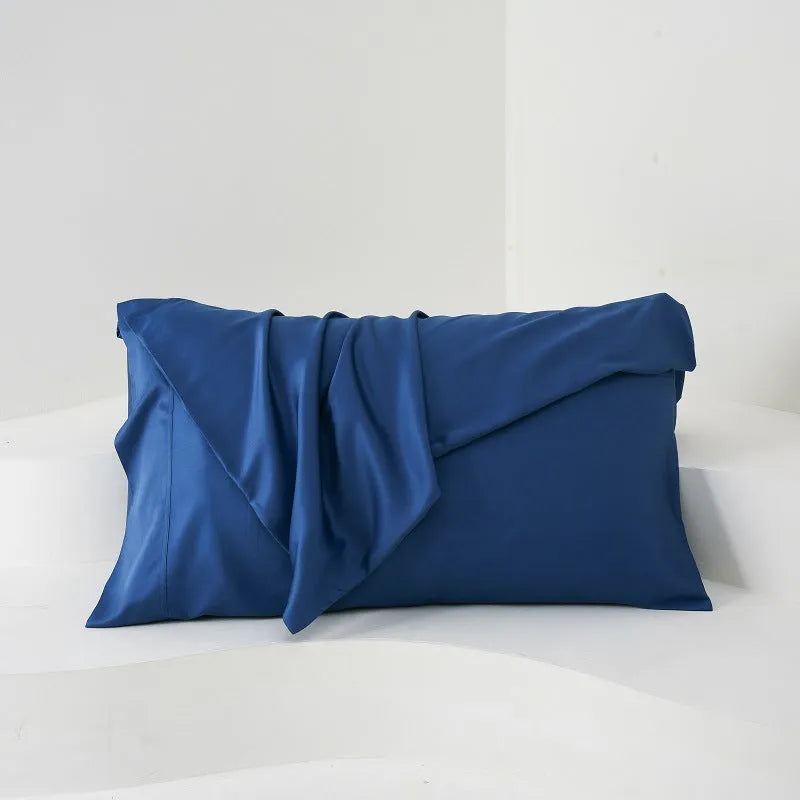 Pair of bamboo fiber satin pillowcases 50x77cm in modern simplicity style