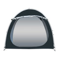 Black outdoor bicycle storage tent providing covered parking for 2-3 bicycles with dimensions 185cm x 65cm x 165cm