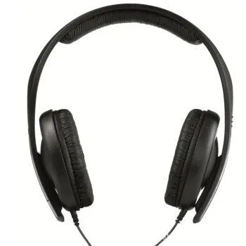Black professional wired gaming headphones with over-ear cups, microphone, and 2.5 metre cable