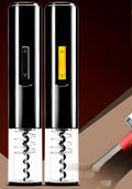 JW electric wine bottle opener in black, battery-powered corkscrew, item JW-05-01, for wine bottles and gifts.