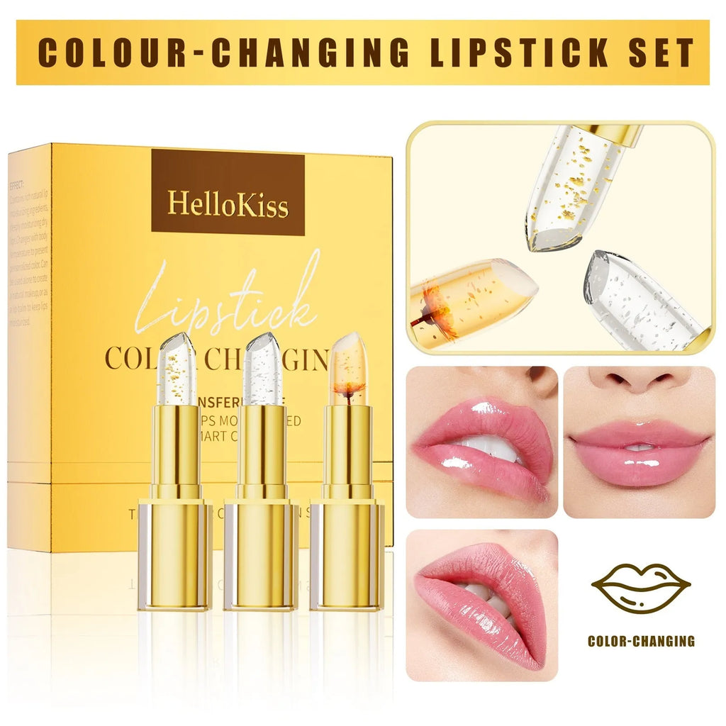 Warm colour-changing anti-smudge lipstick in a 3.5g stick with moisturising balm base.