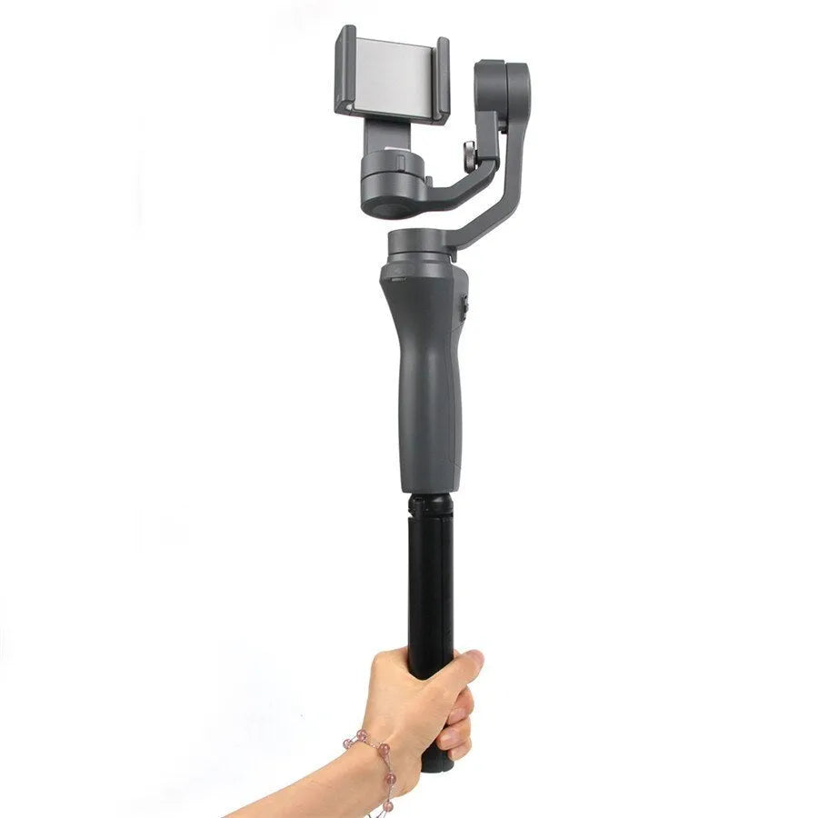 Black aluminium mobile phone tripod handheld stabilizer with PTZ head for smartphones
