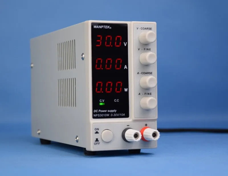 White S605W model adjustable DC laboratory power supply unit for electronics repair.