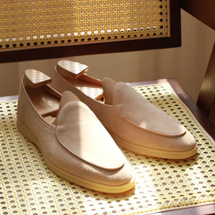 British handmade men's leather loafers in various colours with TPR sole