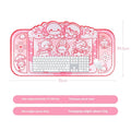 Hexagonal dragon crane machine cartoon anime large cloth mouse pad on a desk.