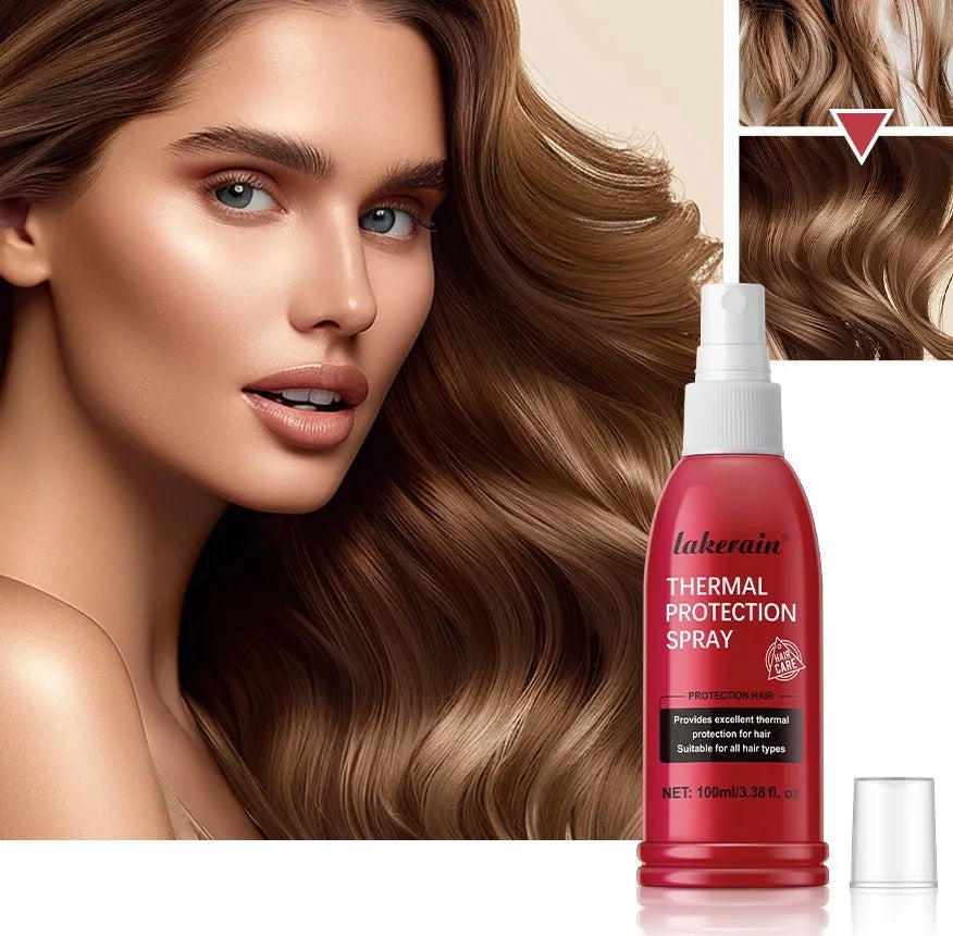 Lakerain Hair Thermal Protection Spray bottle with moisturising nourishing anti-thermal iron protection formula