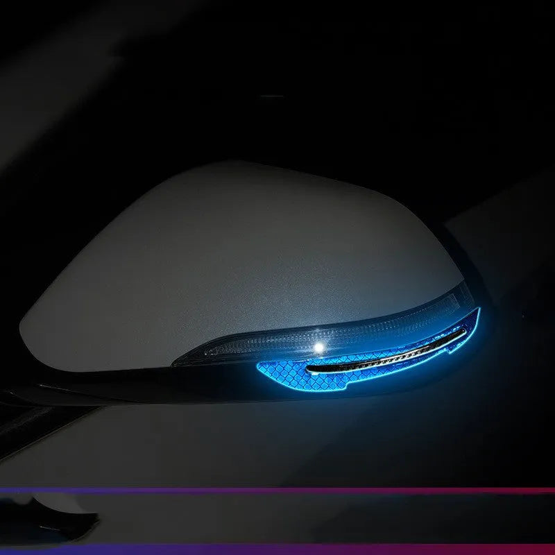 Blue 17mm wide reflective resin car bumper strips for universal vehicle fit