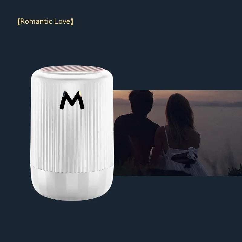 Solid car aromatherapy decorative cup in choice of four fragrances, measuring 10 by 6 centimetres.