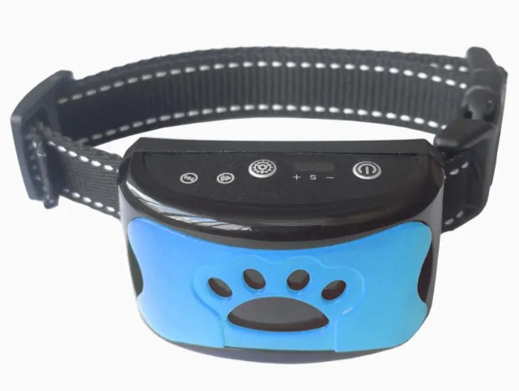 Waterproof rechargeable dog training collar with remote control in black colour