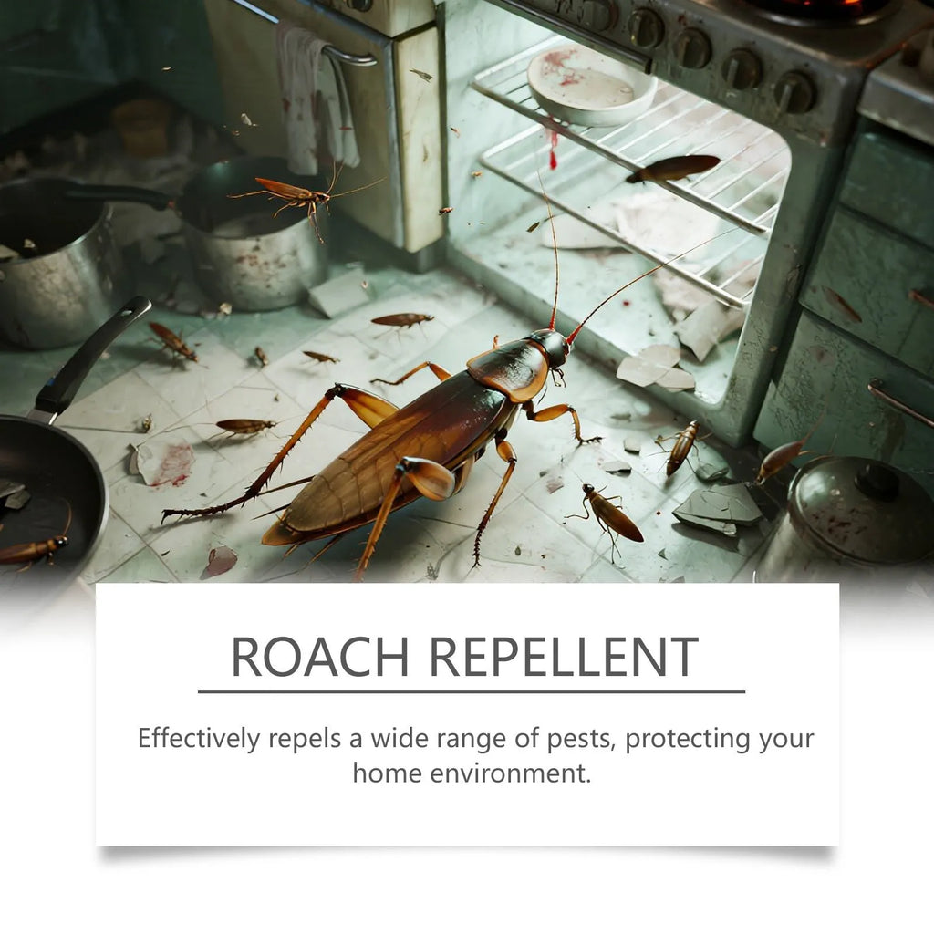 Kitchen cockroach killer bait station pack with 8 bait stickers and 8 glue boards for indoor household pest control
