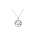 Sun moon couple necklace set with copper pendants on cross chains