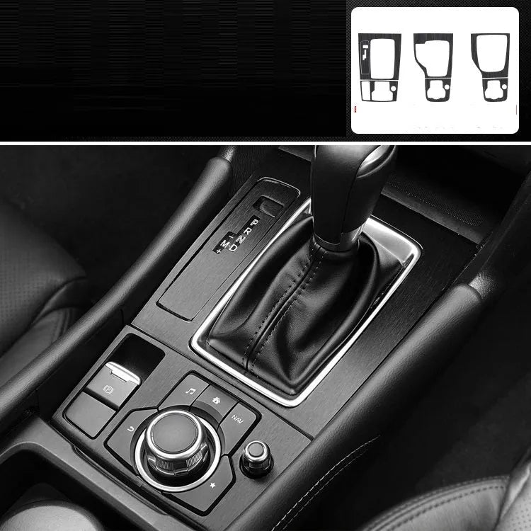 Unksera brand car interior decorative film sticker set for dashboard, centre console, and door handles.