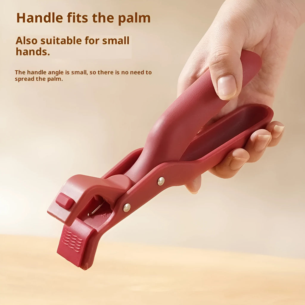 Creative Household Silicone Anti-scalding Clip in Carmine and Azurite Green for kitchen heat protection