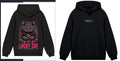 Loose drop shoulder hooded sweatshirt in solid white or black, pullover casual top sizes S to 5XL