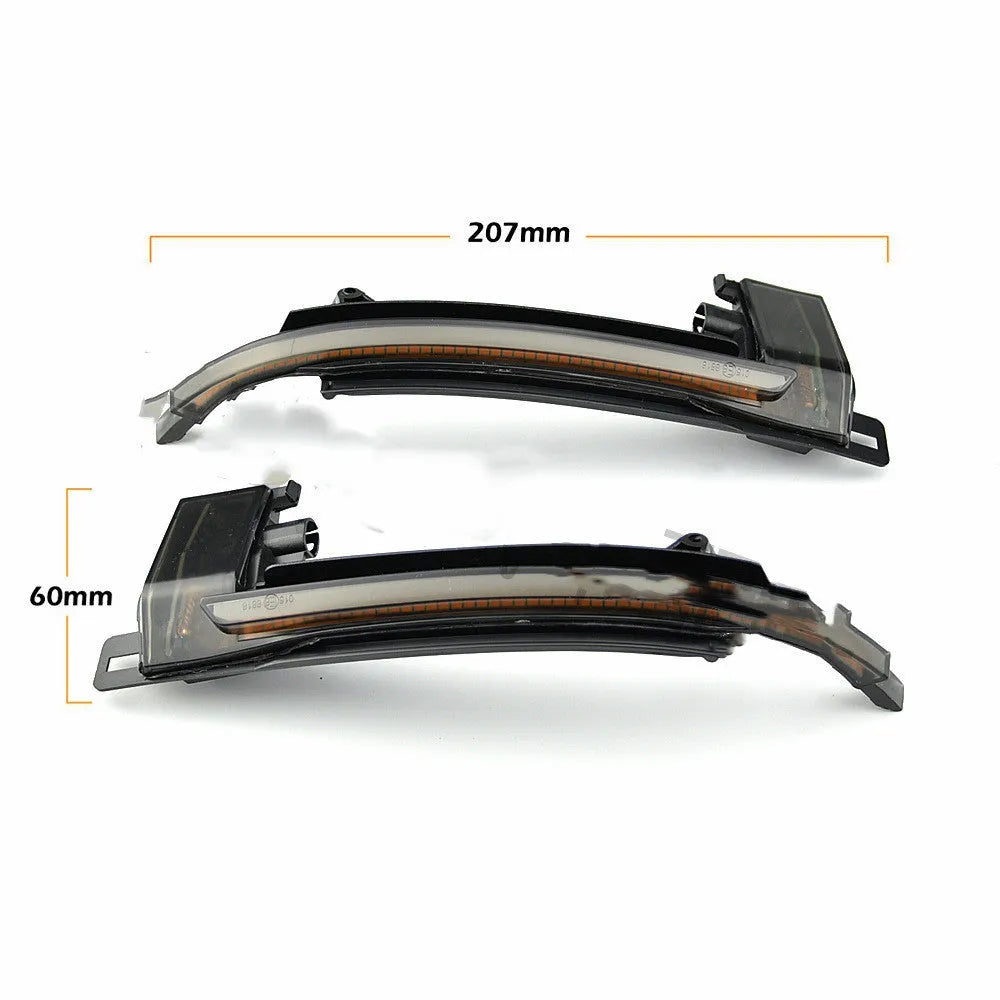 Dynamic LED mirror turn signal for Audi B8 and B8.5 models in blackened or crystal white