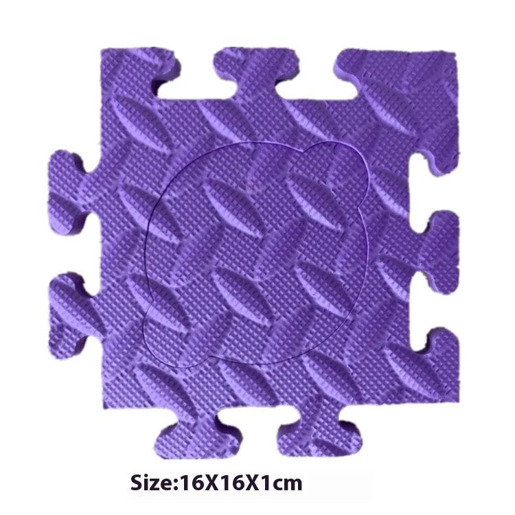 EVA pet chew toy non-slip square mat in yellow with button texture, for dogs