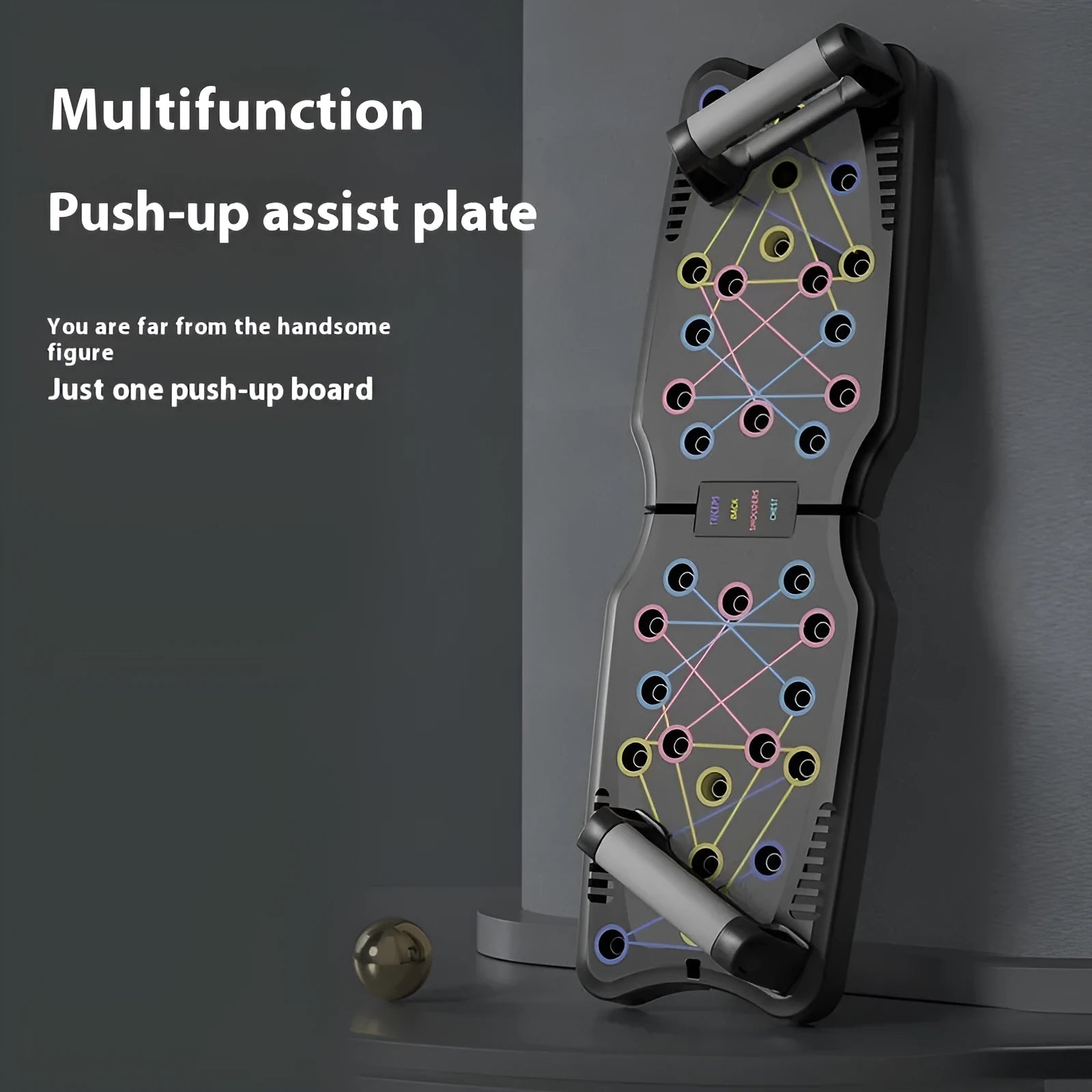 Set of ABS plastic push up support plates for upper body muscle training, shown in available colour options.