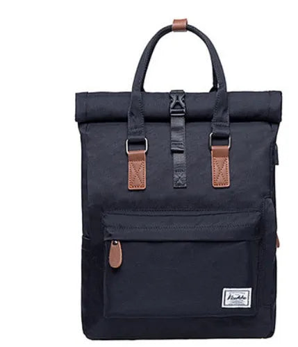 Polyester casual backpack in black, dark grey, or green with internal computer pocket and under 20 litre capacity