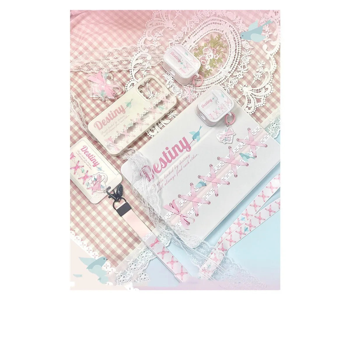 Acrylic iPad protective case with pen slot in ballet strap colour, compatible with multiple iPad sizes