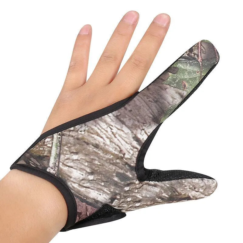 A single two-finger fishing glove showing the microfiber palm and diving cloth back, in a choice of colours.