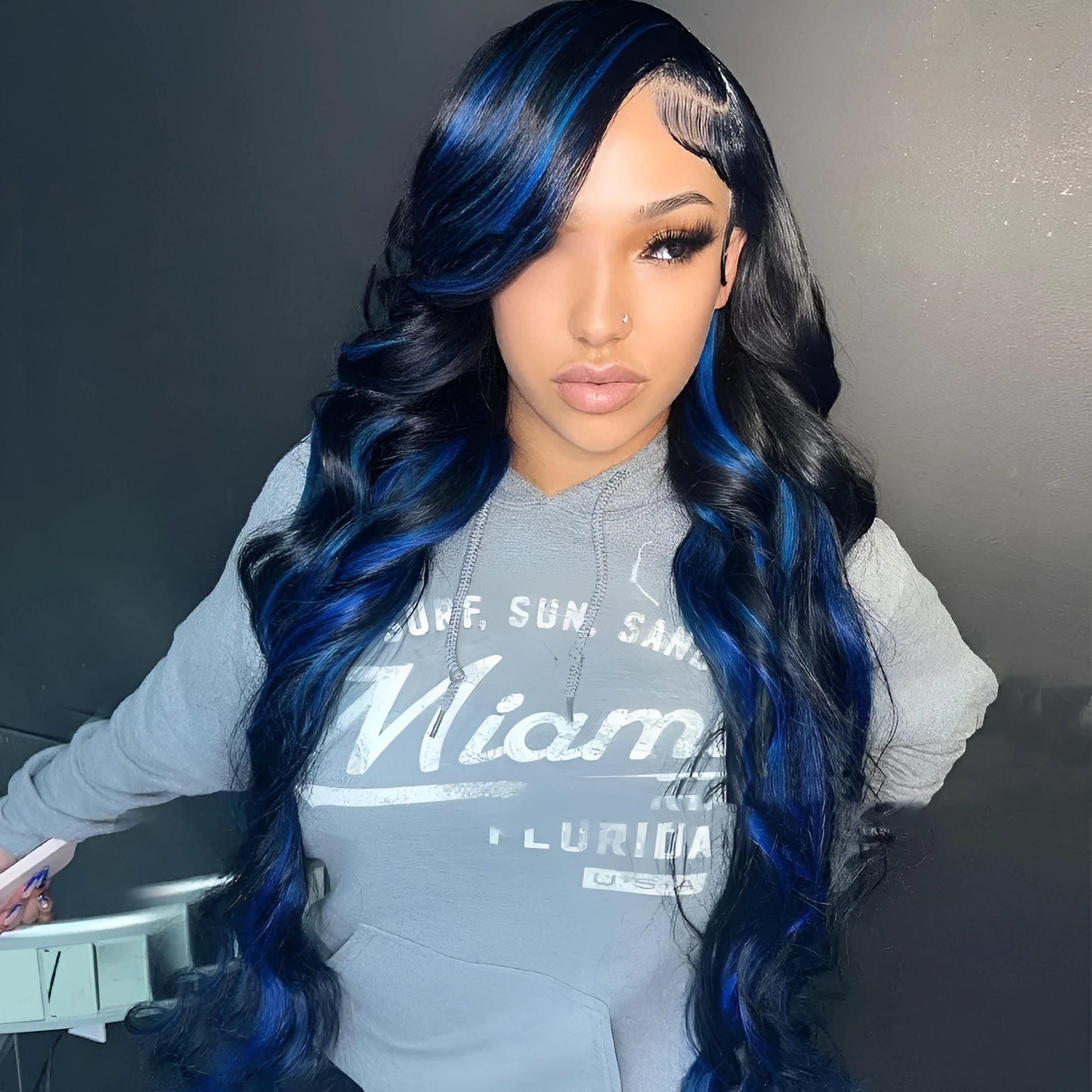 Real human hair lace front headgear for women with 4x4 lace construction in star fashion style