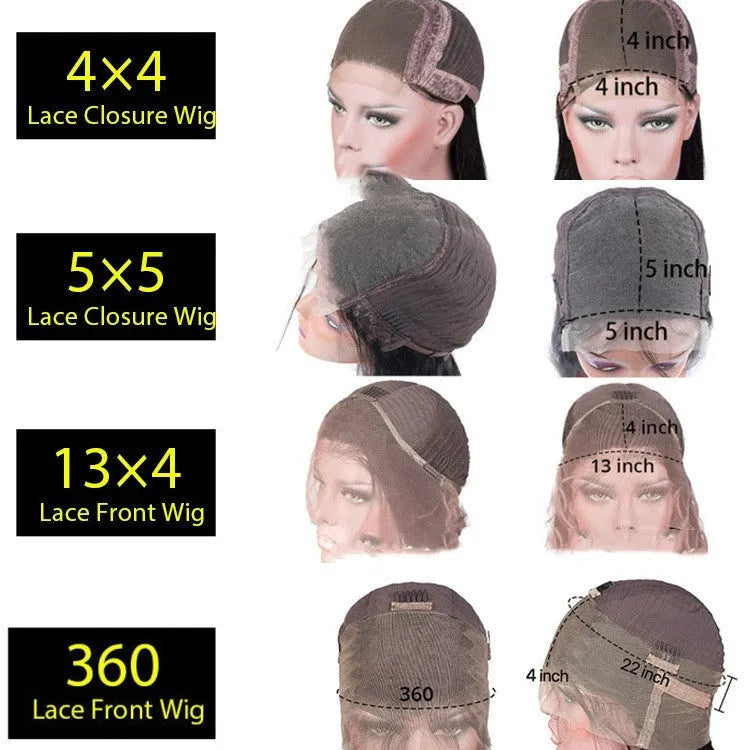Real human hair lace front headgear for women with 4x4 lace construction in star fashion style