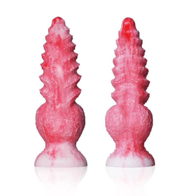 Pink penis-shaped silicone masturbation device for women with Berserker S and M size options