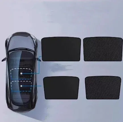Ice crystal pattern skylight sun visor with silver tape material for vehicle temperature control