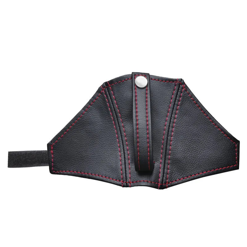 Leather racing seat belt shoulder strap cover with multiple colour threads for fixed Recaro and Bride seats