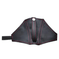 Leather racing seat belt shoulder strap cover with multiple colour threads for fixed Recaro and Bride seats