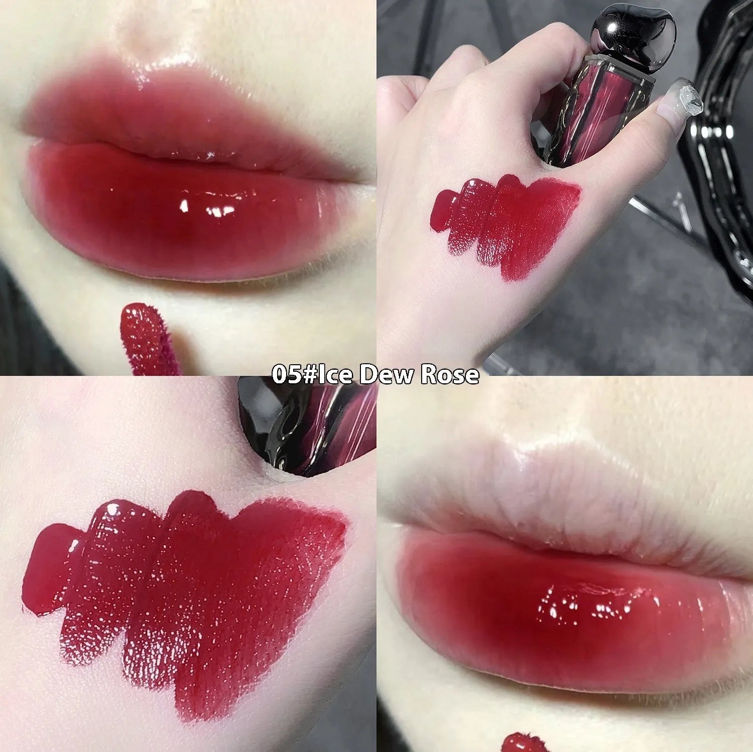 Glacier Lava Lip Lacquer in water-light mirror formula with seven shade options 01-07