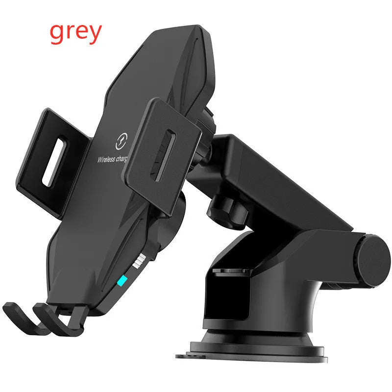 T3 touch-sensitive car wireless charger with mobile phone holder in matte black colour