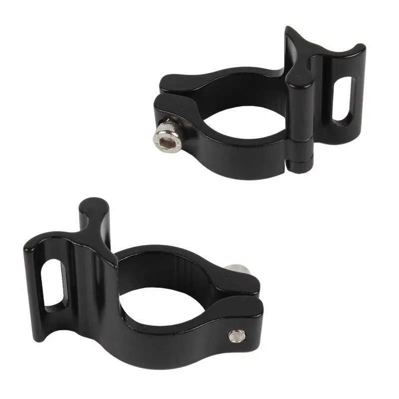 Black anodised aluminium vehicle clamp ring for 28.6mm tubing on frames and roll cages.